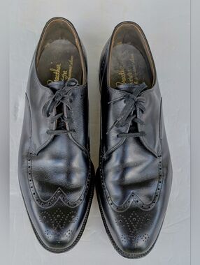 Vintage Breather Wright Arch Preserver Black Wingtip Oxford Shoes Mens 11C